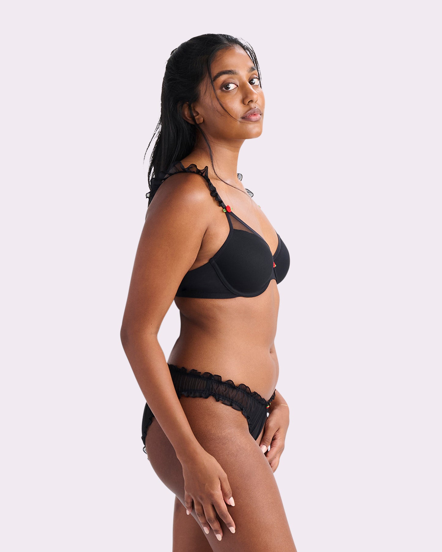 Silky Mesh Flutter Cheeky | Silky Mesh (Eightball)