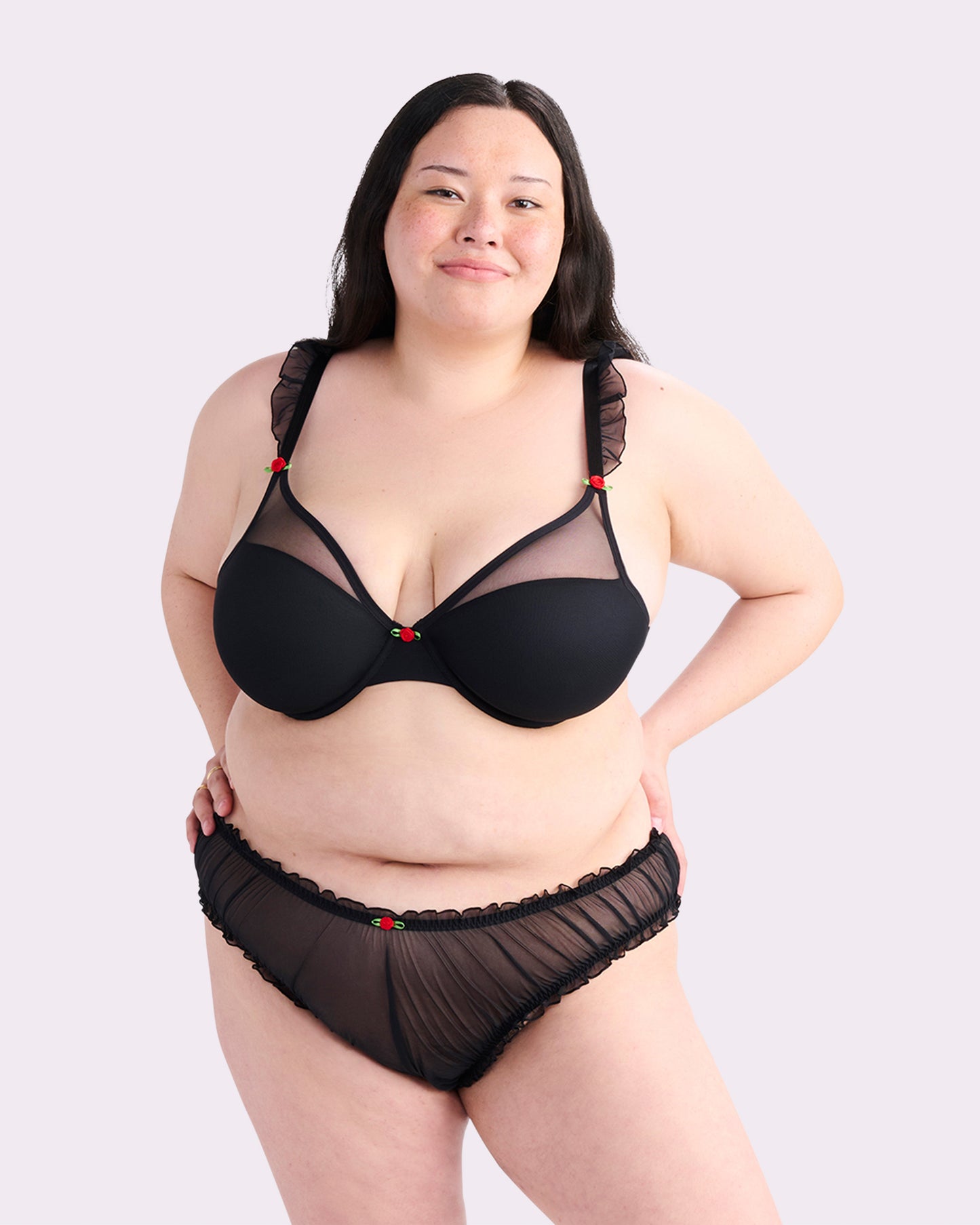 Silky Mesh Flutter Cheeky | Silky Mesh (Eightball)