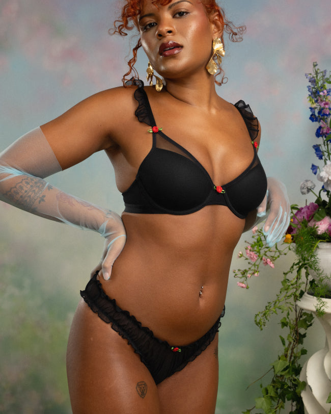 Silky Mesh Flutter Cheeky | Silky Mesh (Eightball)