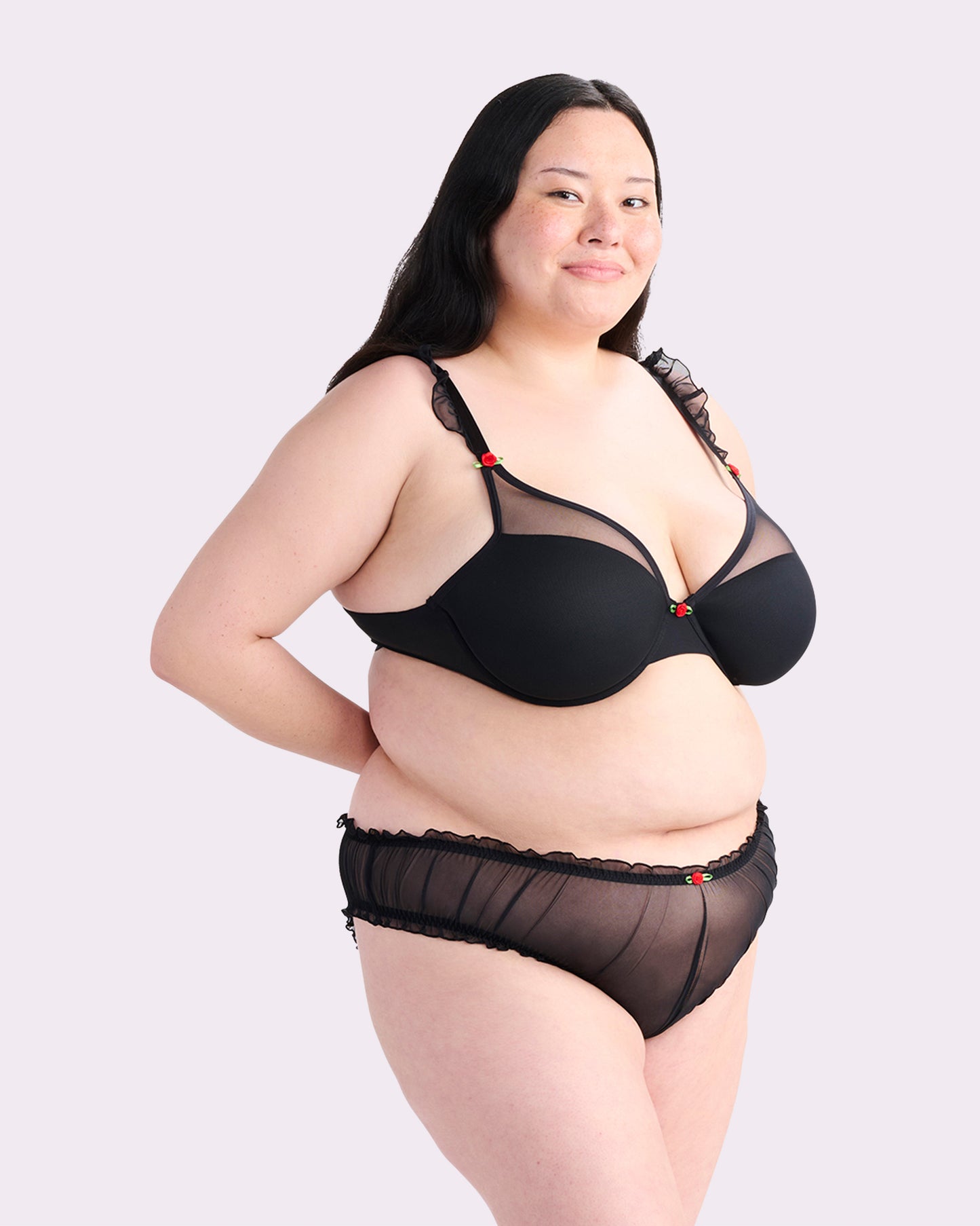 Silky Mesh Flutter Cheeky | Silky Mesh (Eightball)