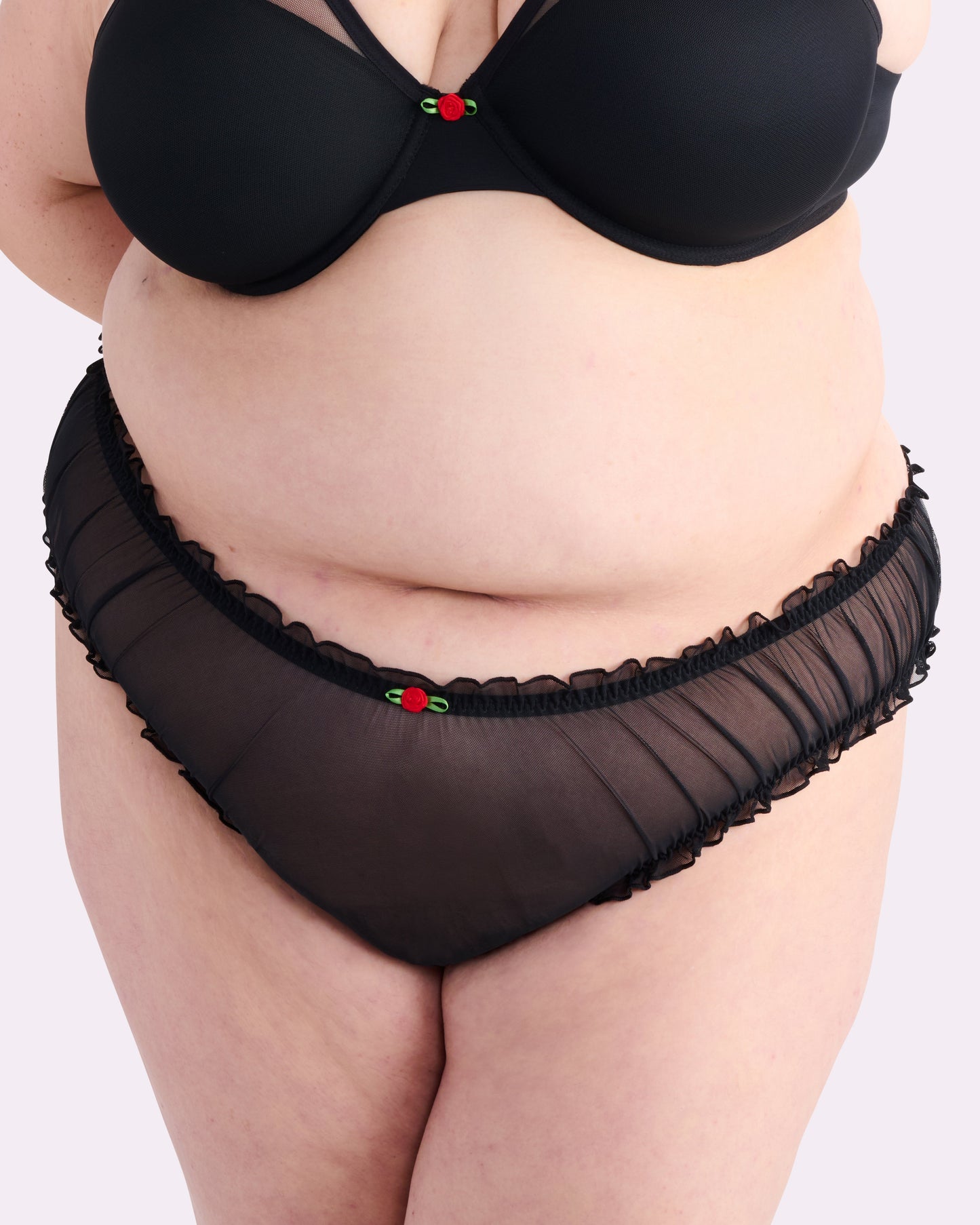 Silky Mesh Flutter Cheeky | Silky Mesh (Eightball)