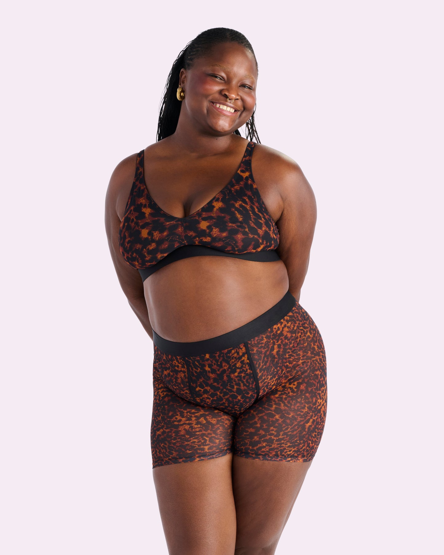 Silky Mesh Boxer Brief | Silky Mesh (Parade Leopard)