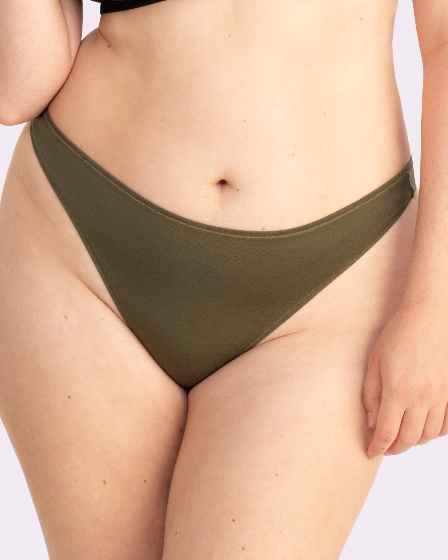 Ultra-Flattering High Rise Thong | New:Cotton (Red Rugby Stripe)