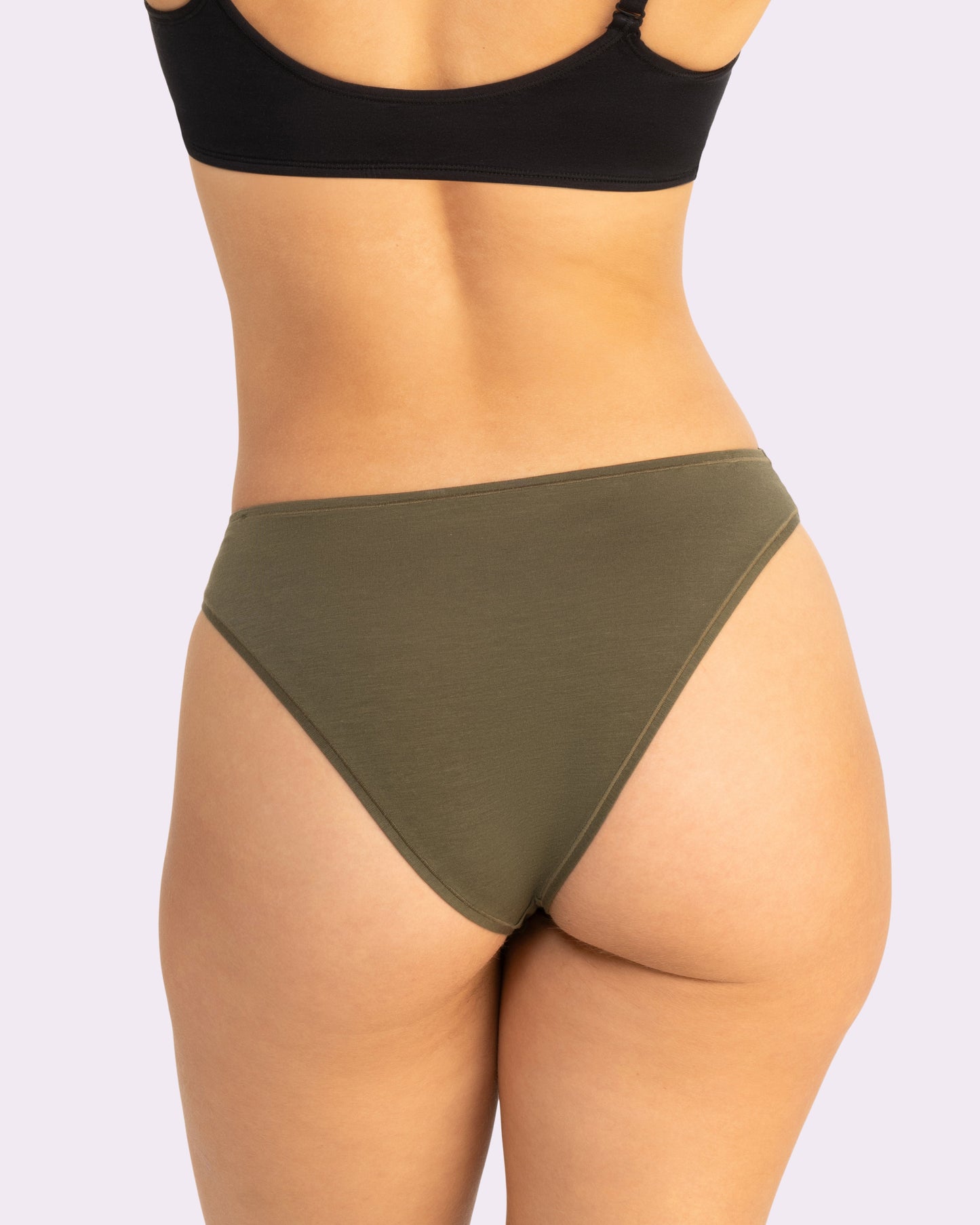 Vintage High Cut Cheeky | New:Cotton (Olive Night)