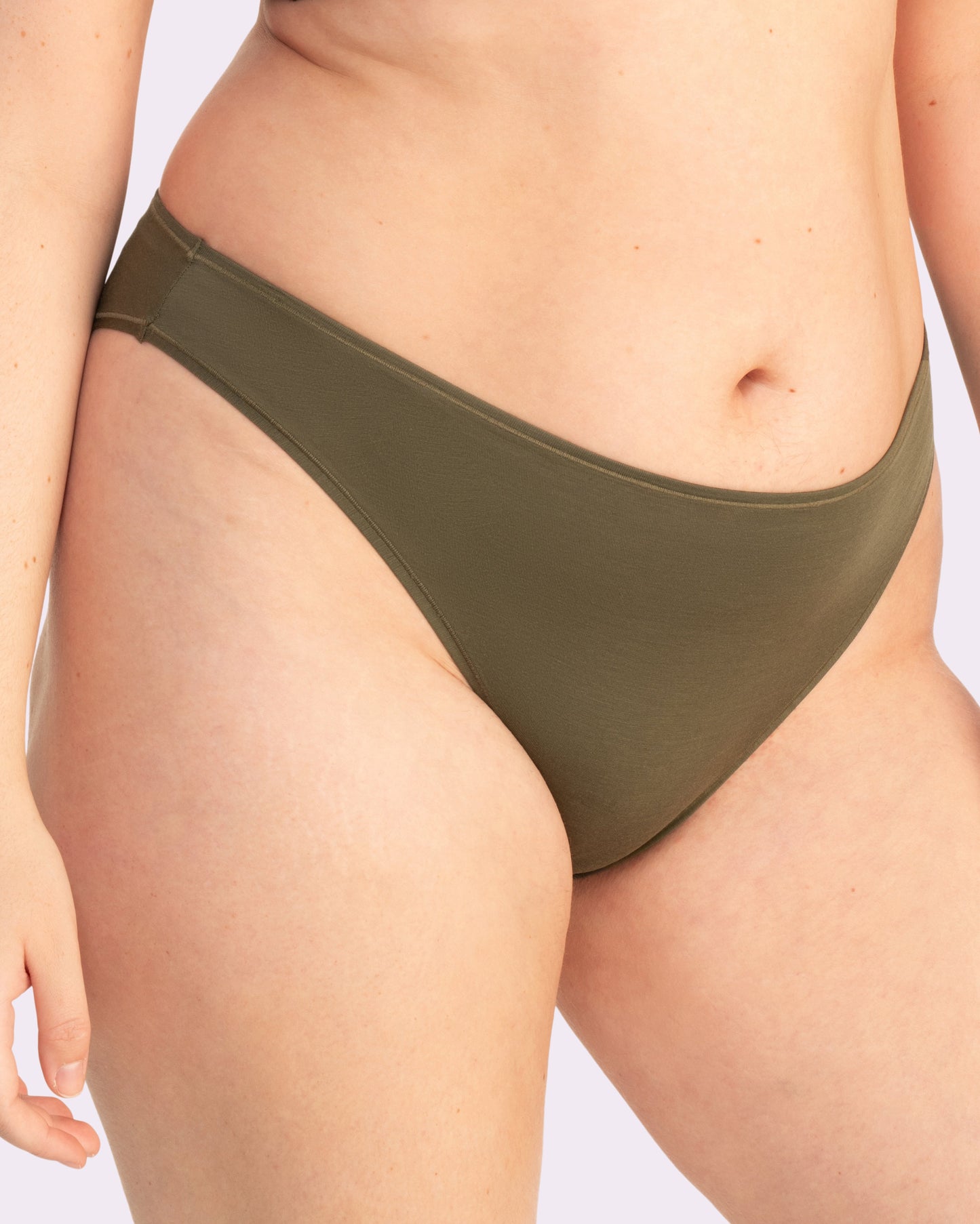 Vintage High Cut Cheeky | New:Cotton (Olive Night)
