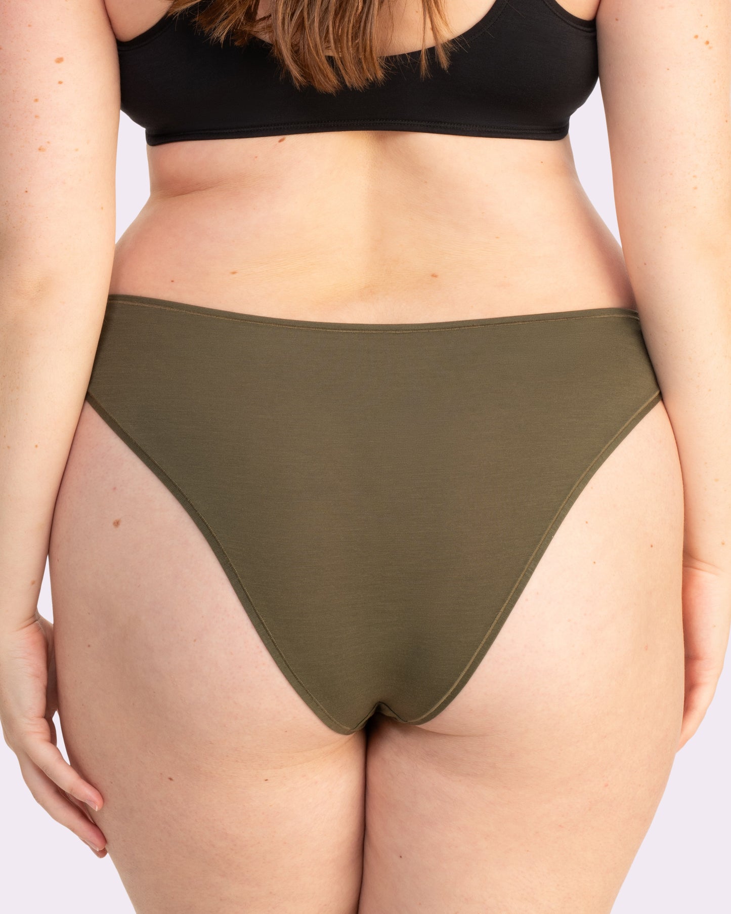 Vintage High Cut Cheeky | New:Cotton (Olive Night)