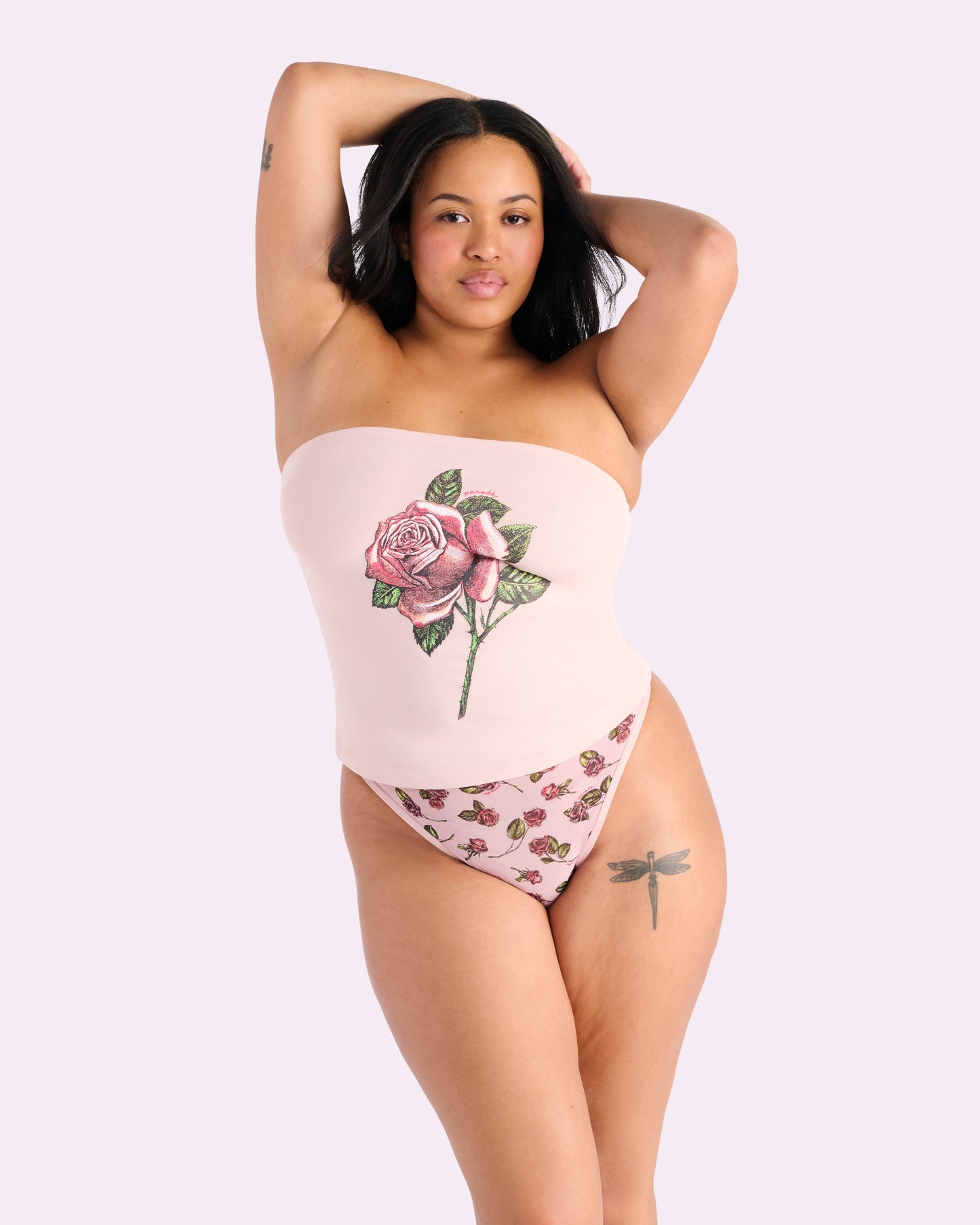 Silky Mesh High Cut Thong | Silky Mesh (Parade Rose)