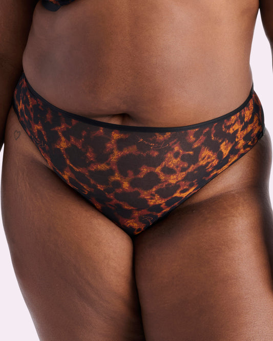 Silky Mesh High Rise Cheeky | Silky Mesh (Parade Leopard)