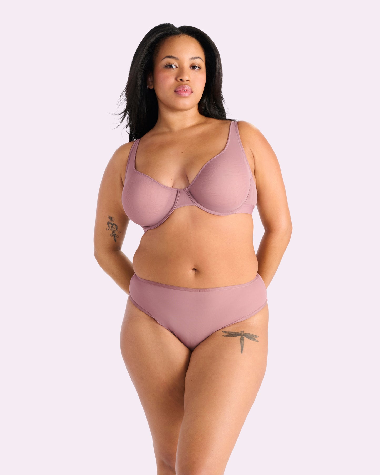 Silky Mesh High Rise Cheeky | Silky Mesh (Premium Plum)
