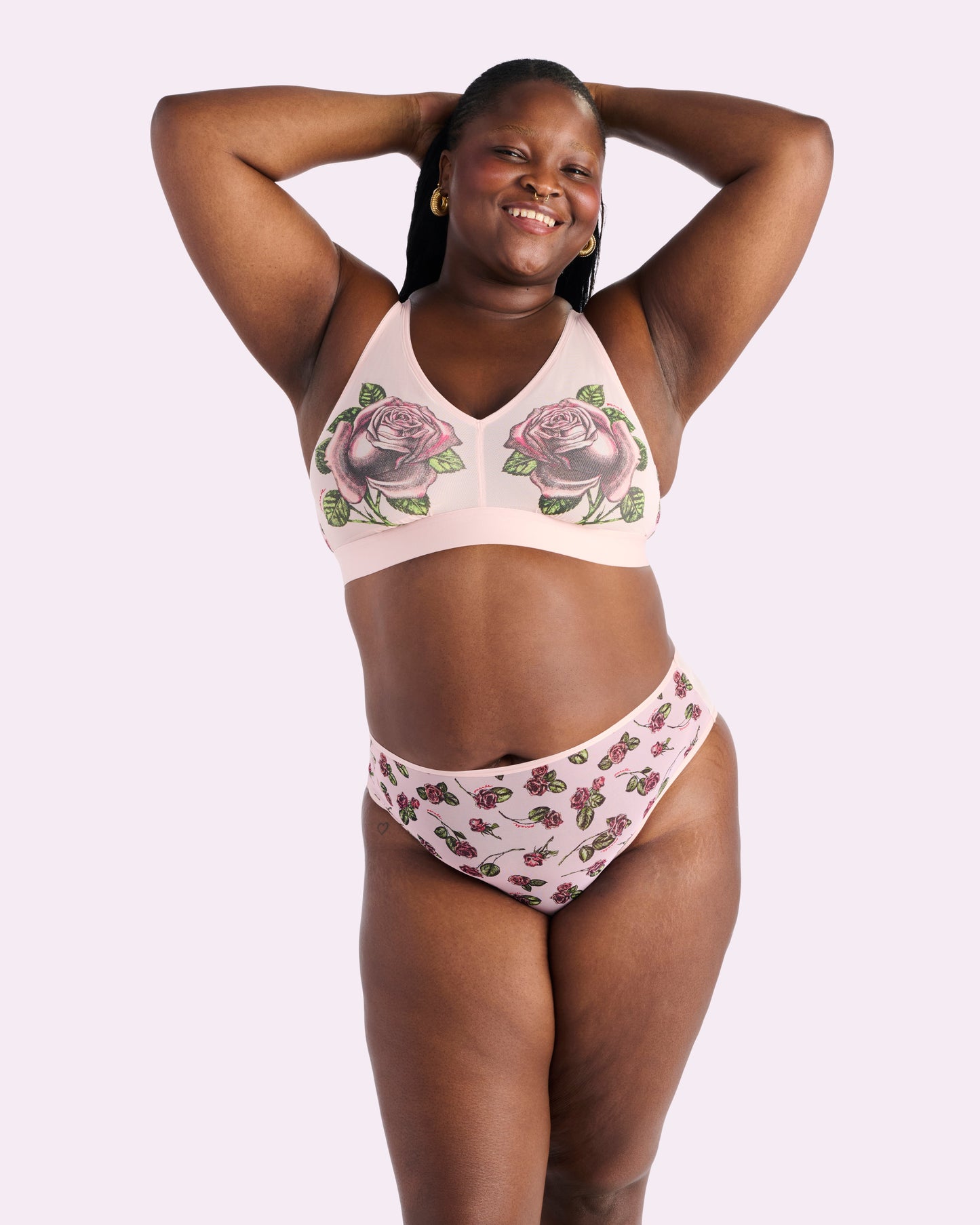 Silky Mesh High Rise Cheeky | Silky Mesh (Parade Rose)