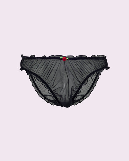 Silky Mesh Flutter Cheeky | Silky Mesh (Eightball)
