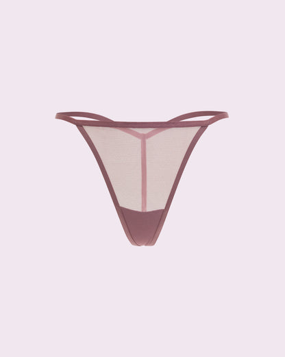Silky Mesh G-String | Silky Mesh (Premium Plum)