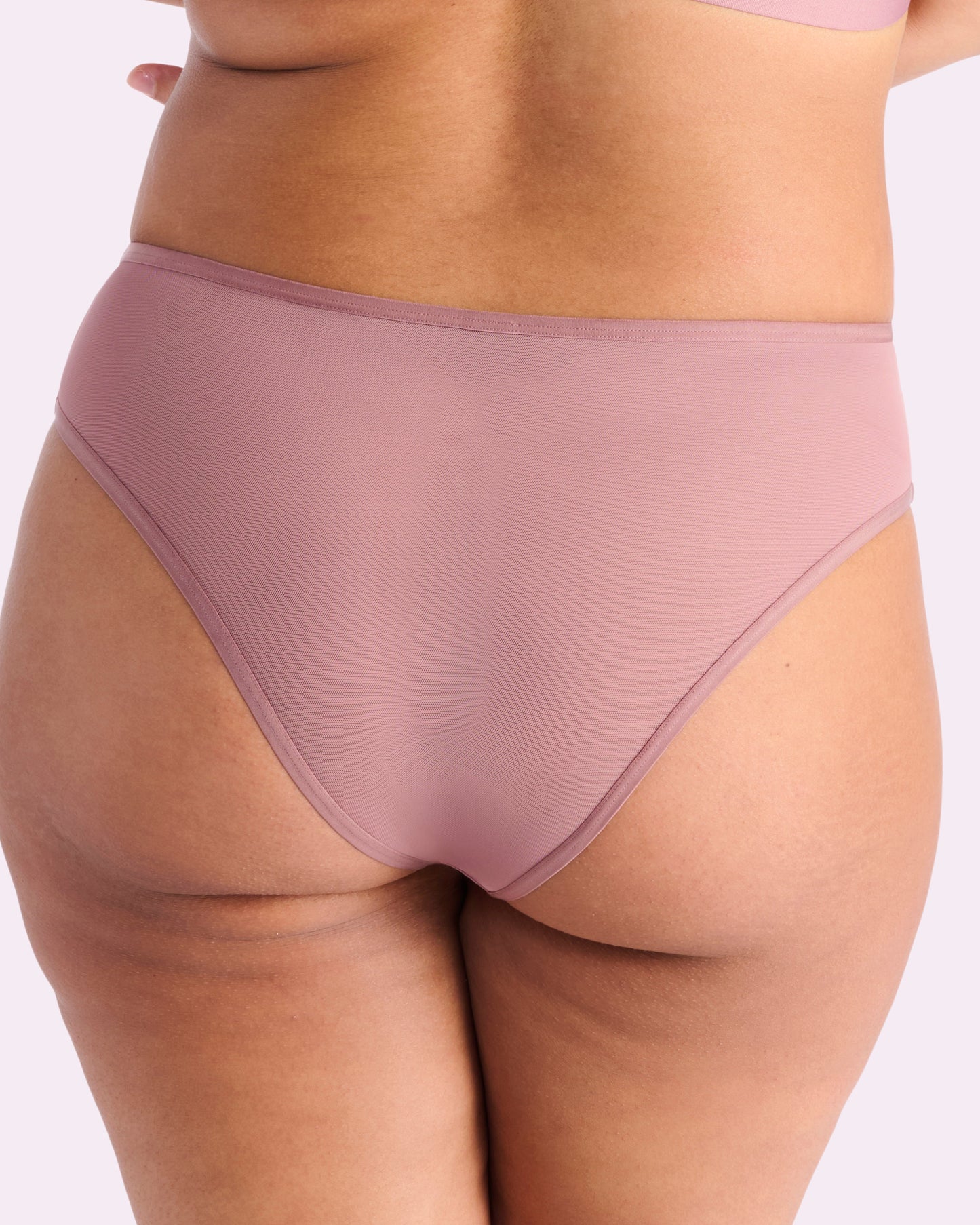 Silky Mesh High Rise Cheeky | Silky Mesh (Premium Plum)