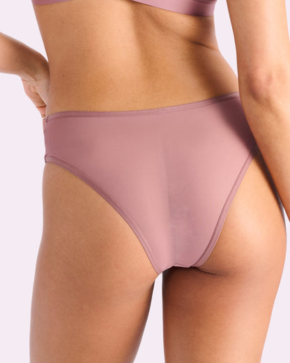 Silky Mesh High Rise Cheeky | Silky Mesh (Premium Plum)