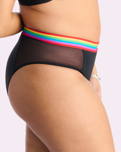 Re:Play High Waisted Brief | Ultra-Soft Re:Play (Eightball Rainbow)